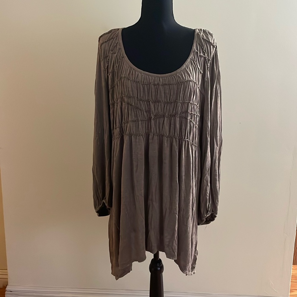 Women’s Brown MAX EDITION Long Sleeve Dress, Size XL